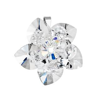 EG1018-CR Stříbrný přívěšek s kytička s kamínky Crystals from Swarovski® Crystal