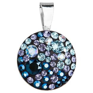 EG1081-BS Stříbrný přívěšek s kameny Crystals from Swarovski® Blue Style