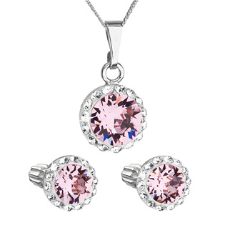EG1283 Sada šperků s krystaly Swarovski náušnice, řetízek a přívěsek