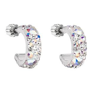 EG2031-AB Stříbrné náušnice kruhy s krystaly Crystals from Swarovski® AB