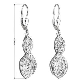 EG2047-CR Stříbrné náušnice s krystaly Crystals from Swarovski®, Crystal