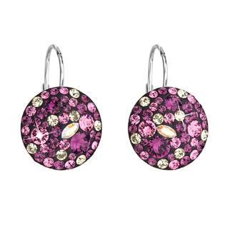 EG2055-AM Stříbrné náušnice s krystaly Crystals from Swarovski® Amethyst