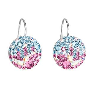EG2055-WL Stříbrné náušnice s krystaly Crystals from Swarovski® Water Lilly
