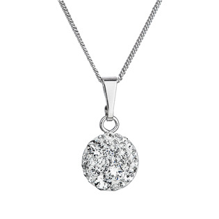 EG4359-CR Stříbrný náhrdelník se Swarovski krystaly, Crystal