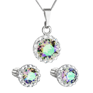 EG1285 Sada šperků s krystaly Swarovski náušnice, řetízek a přívěsek