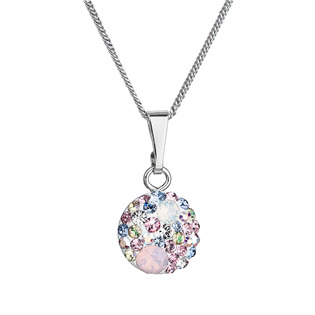 EG4359-MR Stříbrný náhrdelník se Swarovski krystaly, Magic Rose