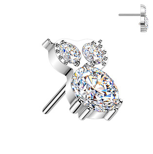 TIT1725 Náhradní sovička k PUSH IN piercingu TITAN