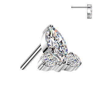 TIT1729 Náhradní ozdobná část k PUSH IN piercingu TITAN