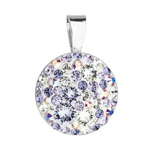 EG1081-VI Stříbrný přívěšek s kameny Crystals from Swarovski® Violet