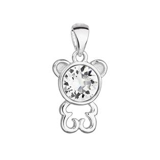 EG1091 Stříbrný přívěšek medvídek s kamenem Crystals from Swarovski®