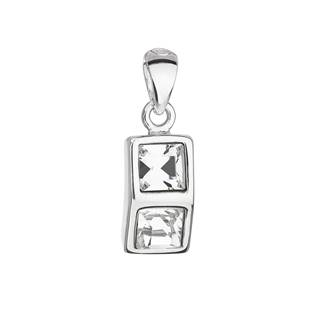 EG1093 Stříbrný přívěšek s hranatými kameny Crystals from Swarovski®
