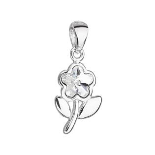 EG1139 Stříbrný přívěšek kytička s kamínkem Crystals from Swarovski®