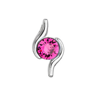 EG1181-FU Stříbrný přívěsek se Swarovski krystalem, Fuchsia