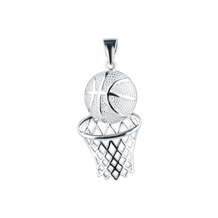 EG1249 Stříbrný přívěsek basketbalový míč a síť