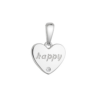 EG1550 Stříbrný přívěsek srdíčko "happy"