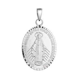 EG1577 Stříbrný přívěsek madailon Madonka