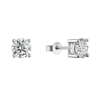 EG1893 Stříbrné náušnice ELEN moissanite