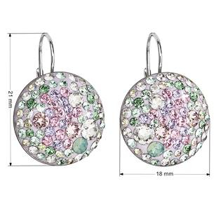 EG2026-SK Stříbrné náušnice s krystaly Crystals from Swarovski® Sakura