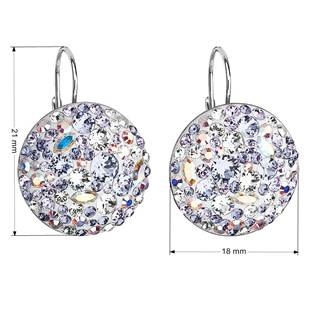 EG2026-VI Stříbrné náušnice s krystaly Crystals from Swarovski® Violet