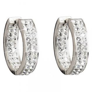 EG2041-CR Stříbrné kruhy 22mm s krystaly Crystals from Swarovski®