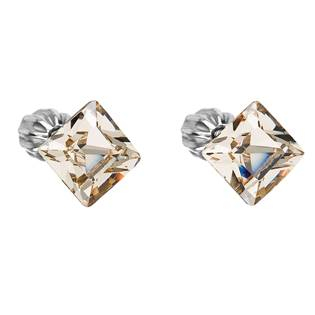 EG2043-BR Stříbrné náušnice Crystals from Swarovski® Brown