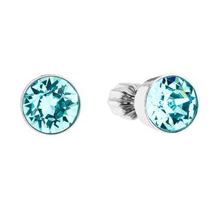 EG2044-TQ Stříbrné náušnice s krystaly Crystals from Swarovski® Light Turquoise