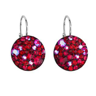 EG2055-CH Stříbrné náušnice s krystaly Crystals from Swarovski® Cherry