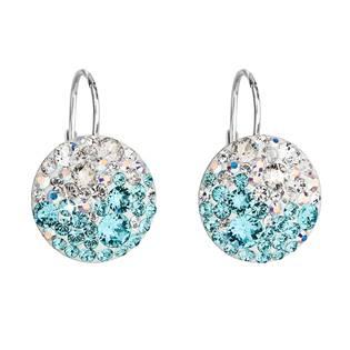 EG2055-LT Stříbrné náušnice s krystaly Crystals from Swarovski® Light Turquoise