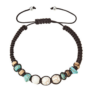 EG3738 Náramek Shamballa černý
