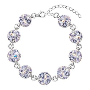 EG7004-VI Stříbrný náramek s krystaly Crystals from Swarovski®, Violet
