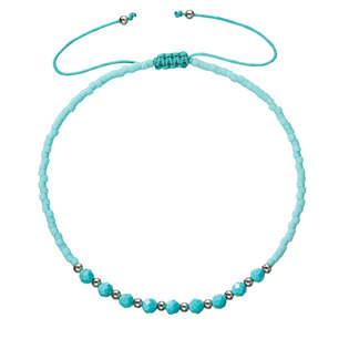 EG7646 Textilní Miyuki náramek turquoise
