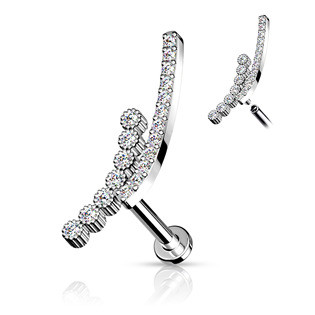 LB1091C-1206 Piercing do brady se zirkony