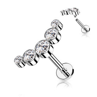 LB1113ST-1208 Piercing do brady se zirkony