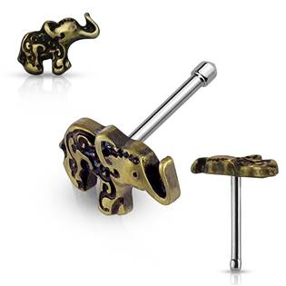 N0031-GD Piercing do nosu - slon