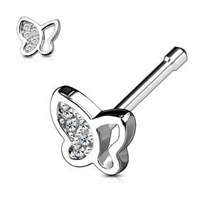 N0049-ST Piercing do nosu - motýlek