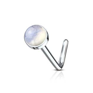 N0094-OP Zahnutý piercing do nosu - opalit