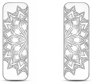 NA1579 Stříbrné náušnice s ornamentem mandaly