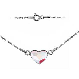 NB-0201-LSS Stříbrný náramek se srdcem Crystals from Swarovski® Light Siam Shimmer