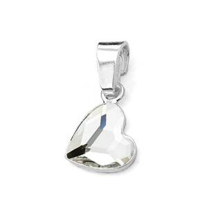 NB-0205-CR Stříbrný přívěšek se srdcem Crystals from Swarovski® Crystal