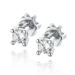 NB-3322-03 Stříbrné šroubovací náušnice se zirkonem 3mm