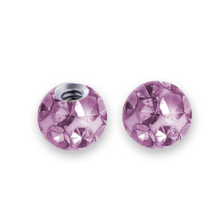 ND01023-03-LA Náhradní kulička s krystaly Swarovski®, 3 mm, závit 1,2 mm, barva světle fialová
