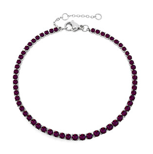 OPA1858-AM Ocelový štrasový tenisový náramek AMETHYST
