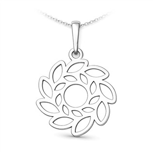 PA1683 Stříbrný přívěsek listová mandala