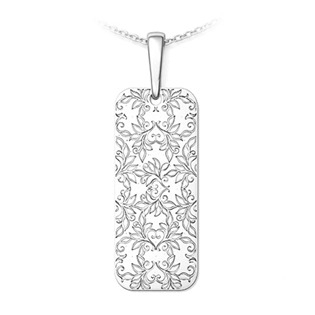 PA1874 Stříbrný přívěsek ornament na destičce