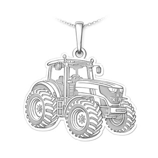 PA1879 Stříbrný přívěsek traktor