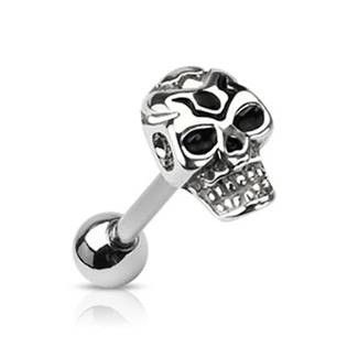 PJ01081 Piercing do jazyka - lebka