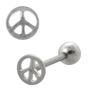 PJ01177 Piercing do jazyka "peace"