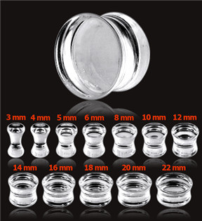 PL01030-03 Průhledný akrylátový plug, průměr 3 mm