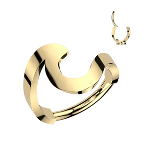 SG111GD-1208 Zlacený ocelový kruh - helix / cartilage piercing