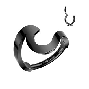SG111K-1208 Černý ocelový kruh "vlnka" - helix / cartilage piercing